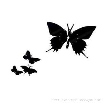 Lovely Black Butterfly Acrylic Wall Clock For Modern Decora